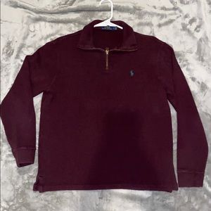 Maroon Polo Quarter-Zip Pullover